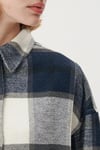 Mavi % 100 Pamuk Kareli Oversize Bayan Gömlek 1210270-83154 LACİVERT
