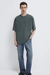 Mavi % 100 Pamuk Logolu Bisiklet Yaka Basic Erkek T Shirt 0613093-71598 KOYU YEŞİL
