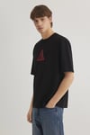 Mavi % 100 Pamuk Loose Fit Bisiklet Yaka Erkek T Shirt 0612524-900 SİYAH