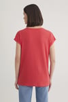 Mavi % 100 Pamuk Loose Fit V Yaka Bayan T Shirt 1600961-71083 NAR ÇİÇEĞİ