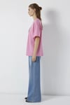 Mavi % 100 Pamuk Oversize Fit Logo Baskılı Bisiklet Yaka Kadın T Shirt 1600843-71063 PEMBE