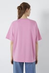 Mavi % 100 Pamuk Oversize Fit Logo Baskılı Bisiklet Yaka Kadın T Shirt 1600843-71063 PEMBE
