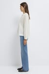Mavi % 100 Pamuk Oversize V Yaka Kadın Bluz 1211440-70057 KREM