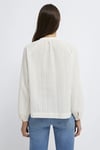 Mavi % 100 Pamuk Oversize V Yaka Kadın Bluz 1211440-70057 KREM