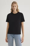 Mavi % 100 Pamuk Regular Fit Bisiklet Yaka Bayan T Shirt 1600955-900 SİYAH
