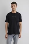 Mavi % 100 Pamuk Regular Fit Bisiklet Yaka Logo Baskılı Erkek T Shirt 0612732-900 SİYAH