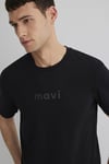 Mavi % 100 Pamuk Regular Fit Bisiklet Yaka Logo Baskılı Erkek T Shirt 0612732-900 SİYAH