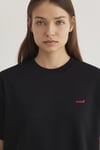 Mavi % 100 Pamuk Regular Fit Bisiklet Yaka Logolu Kadın T Shirt 1612122-900 SİYAH