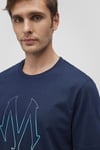 Mavi % 100 Pamuk Regular Fit Bisiklet Yaka Logolu Erkek T Shirt 0610635-70490 LACİVERT