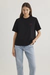 Mavi % 100 Pamuk Regular Fit Bisiklet Yaka Logolu Kadın T Shirt 1612122-900 SİYAH