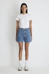 Mavi % 100 Pamuk Regular Fit Normal Bel Kot Bermuda Bayan Short 1410059-87081 MAVİ