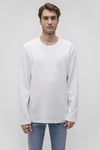 Mavi % 100 Pamuk Slim Fit Bisiklet Yaka Dokulu Erkek Sweat 064622-20454 BEYAZ