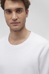 Mavi % 100 Pamuk Slim Fit Bisiklet Yaka Dokulu Erkek Sweat 064622-20454 BEYAZ