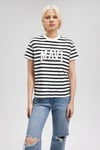Mavi % 100 Pamuklu Regular Fit Kadın T Shirt 1611360-84041 SİYAH-BEYAZ