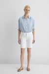 Mavi Alexis Pamuklu Normal Bel Düz Paça Regular Fit Kot Bayan Short 1441530484 BEYAZ