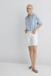 Mavi Alexis Pamuklu Normal Bel Düz Paça Regular Fit Kot Bayan Short 1441530484 BEYAZ