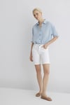 Mavi Alexis Pamuklu Normal Bel Düz Paça Regular Fit Kot Bayan Short 1441530484 BEYAZ