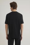 Mavi Baskılı % 100 Pamuk Loose Fit Bisiklet Yaka Erkek T Shirt 0611711-900 SİYAH