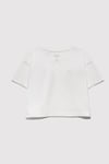 Mavi Baskılı % 100 Pamuk Loose Fit Bisiklet Yaka Kız Çocuk T Shirt 7610313-70057 BEYAZ