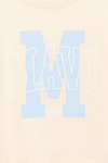 Mavi Baskılı % 100 Pamuk Loose Fit Bisiklet Yaka Kız Çocuk T Shirt 7610276-89145 LİMON