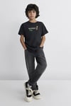 Mavi Baskılı % 100 Pamuk Oversize Fit Bisiklet Yaka Erkek Çocuk T Shirt 6610275-70087 KÖMÜR