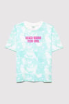 Mavi Baskılı % 100 Pamuk Oversize Fit Bisiklet Yaka Erkek Çocuk T Shirt 6610334-89717 MİNT