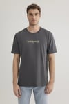 Mavi Baskılı % 100 Pamuk Regular Fit Bisiklet Yaka Erkek T Shirt 0612452-85309 GRİ