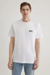 Mavi Baskılı % 100 Pamuk Regular Fit Bisiklet Yaka Erkek T Shirt 0611714-620 BEYAZ