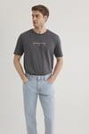Mavi Baskılı % 100 Pamuk Regular Fit Bisiklet Yaka Erkek T Shirt 0612452-85309 GRİ