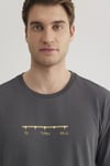 Mavi Baskılı % 100 Pamuk Regular Fit Bisiklet Yaka Erkek T Shirt 0612452-85309 GRİ