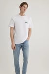 Mavi Baskılı % 100 Pamuk Regular Fit Bisiklet Yaka Erkek T Shirt 0611714-620 BEYAZ