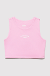 Mavi Baskılı Streç Pamuklu Fitted Fit Halter Yaka Kız Çocuk Crop 7610326-70973 LİLA