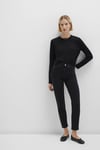 Mavi Cindy Pamuklu Mom Fit Yüksel Bel Dar Paça Jeans Bayan Kot Pantolon 100277-90500 SİYAH