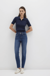 Mavi Cindy Yüksek Bel Dar Paça Mom Jeans Bayan Kot Pantolon 100277-33687 LACİVERT