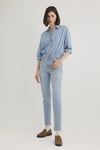Mavi Cindy Yüksek Bel Dar Paça Mom Jeans Kadın Kot Pantolon 100277-84410 AÇIK MAVİ