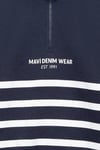 Mavi Çizgili Loose Fit Yarım Fermuarlı Dik Yaka Erkek Çocuk Sweat 6S10067-82318 KOYU LACIVERT