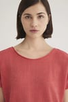 Mavi Dokulu Bisiklet Yaka Sırt Dekolte Detaylı Basic Kadın T Shirt 167311-71102 KİREMİT