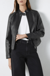 Mavi Fitted Fit Dik Yaka Bayan Deri Ceket 1110598-900 SİYAH
