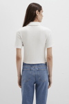 Mavi Fitted Fit Fermuarlı Bayan Polo Yaka T Shirt 1613593-70057 EKRU
