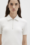 Mavi Fitted Fit Fermuarlı Bayan Polo Yaka T Shirt 1613593-70057 EKRU