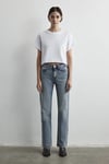 Mavi Jane % 100 Pamuk Straight Fit Normal Bel Boru Paça Jeans Bayan Kot Pantolon 1010917-89059 AÇIK MAVİ