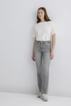 Mavi Jane Pamuklu Straight Fit Normal Bel Düz Paça Jeans Bayan Kot Pantolon 1010917-89182 GRİ