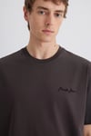 Mavi Jeans Nakışlı Pamuklu Bisiklet Yaka Basic Erkek T Shirt 0612733-70219 KOYU KAHVE