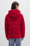 Mavi Kapitoneli Fitted Fit Dik Yaka Kapüşonlu Bayan Mont 1110704-90367 KIRMIZI