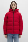 Mavi Kapitoneli Fitted Fit Dik Yaka Kapüşonlu Bayan Mont 1110704-90367 KIRMIZI