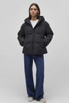 Mavi Kapitoneli Loose Fit Kapüşonlu Bayan Mont 1110199-900 SİYAH