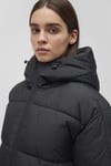 Mavi Kapitoneli Loose Fit Kapüşonlu Bayan Mont 1110199-900 SİYAH