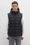 Mavi Kapitoneli Regular Fit Dik Yaka Kapüşonlu Erkek Yelek 0110604-71379 SİYAH