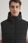 Mavi Kapitoneli Regular Fit Kapüşonlu Şişme Erkek Yelek 0110554-900 SİYAH