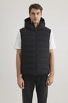 Mavi Kapitoneli Regular Fit Kapüşonlu Şişme Erkek Yelek 0110554-900 SİYAH